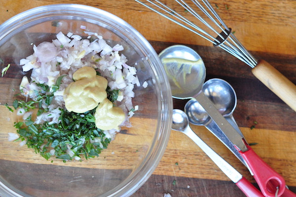 chopped shallots, tarragon, mustard 2