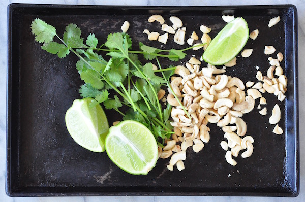coriander, lime cashews 1