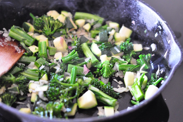 sauteeing veg